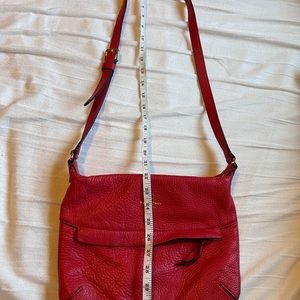 Kate spade full grain leather crossbody. Red, gently used in good condition.